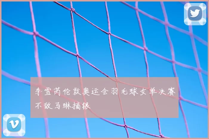 李雪芮伦敦奥运会羽毛球女单决赛不敌马琳摘银